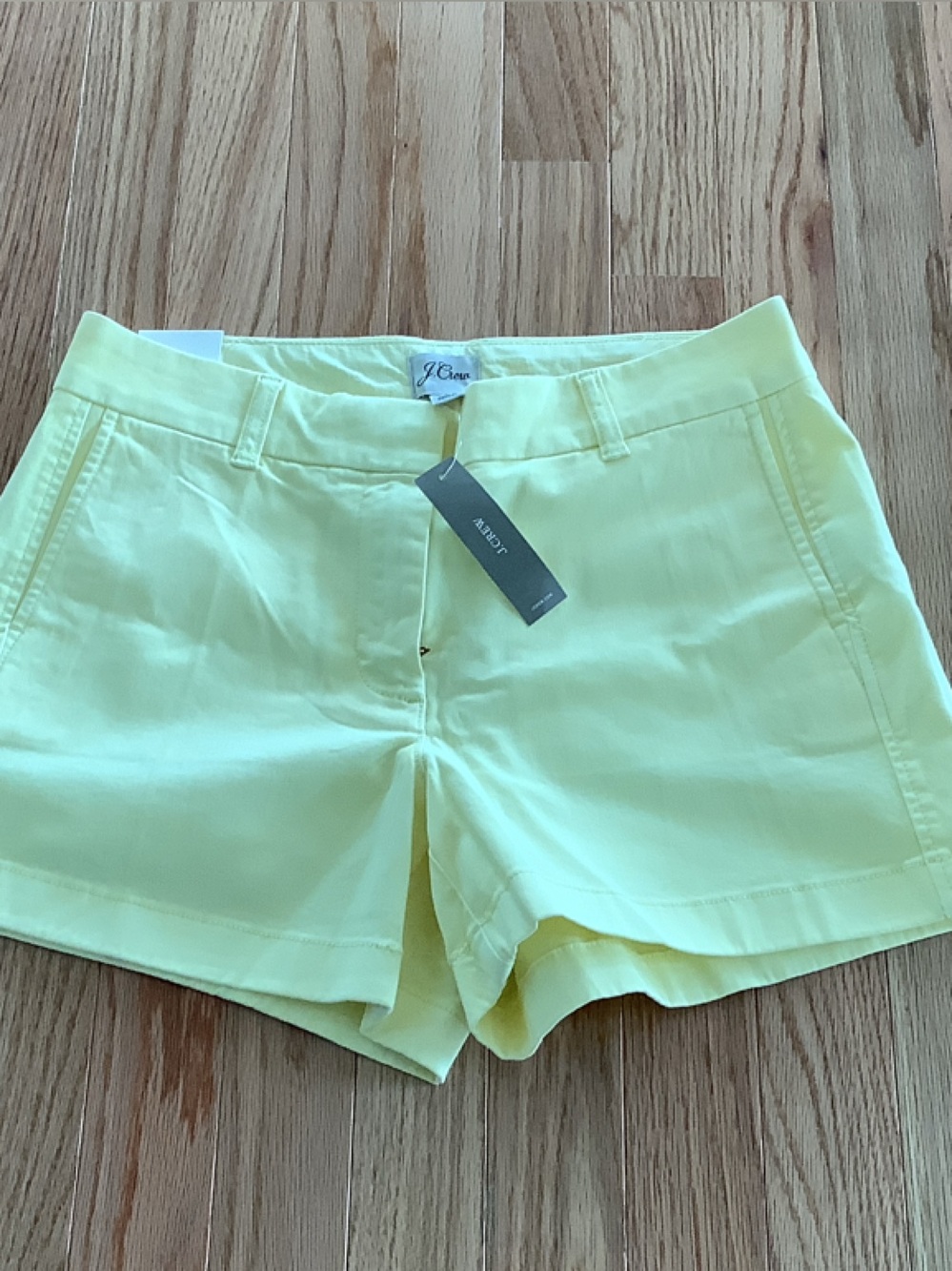 J. Crew Lemon Yellow High-Rise Cotton Shorts